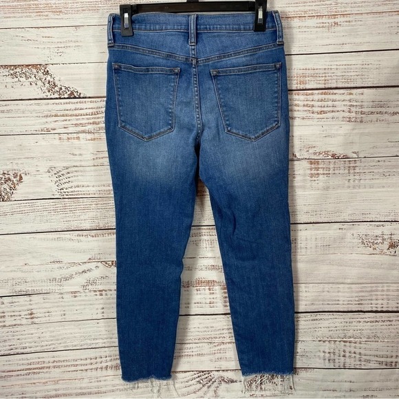 J.CREW JEANS RAW HEM 9” HIGH RISE  SIZE 27 SKINNY JEANS - Picture 2 of 6